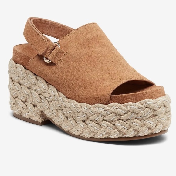 Kelsi Dagger Brooklyn Keys CS Camel suede Hobo platform block heels shoes 9.5 - Picture 5 of 11